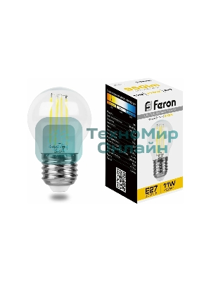 Лампа светодиодная Feron LB-511 (38015) 11W 230V E27 2700K прозрачная