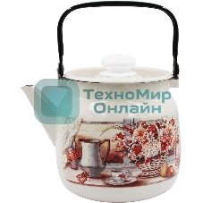 Чайник для плиты ЛЫСЬВА 2713П2/4Жм Летний этюд эмал 3,5 л