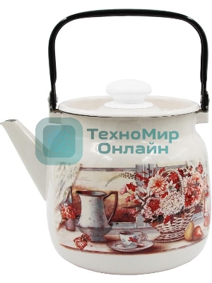 Чайник для плиты ЛЫСЬВА 2713П2/4Жм Летний этюд эмал 3,5 л