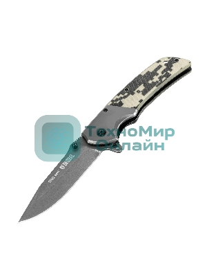 Нож складной Denzel, многоцелевой, системы Liner-Lock, с накладкой G10 на классической рукоятке 79207