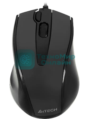 Мышь проводная A4Tech N-500F серый глянец/черный, 1200 dpi, USB, кнопки - 4