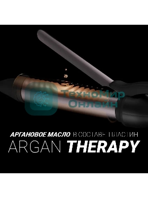 Щипцы для завивки волос Polaris PHS 3410TAi Argan Therapy PRO черный, 34 мм, 220 °C, 6 режимов