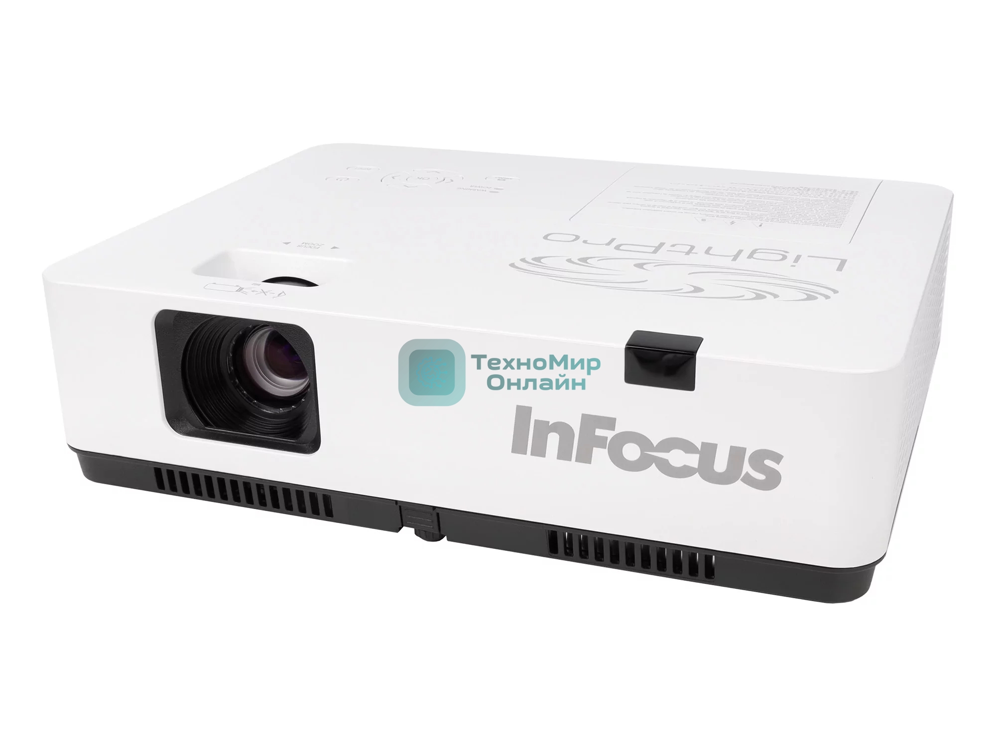 Проектор INFOCUS IN1034 3LCD, 4800 lm, XGA (1024x768), 50000:1, 1.481.78:1,3.5мм in,Composite video,Component,VGA IN х2, HDMI IN, Audio in(RCAх2), USB-A, USB B х2, VGA out, Audio 3.5мм out, лампа 20000ч.(ECO mode), RJ45,RS232, 1x16W, 31дБ, 3,3 кг