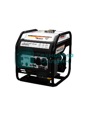 Электрогенератор бензиновый инверторный Kranz KR3500IO, 3.5 кВт, 96 дБ, 27 кг