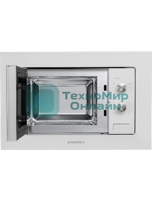 Микроволновая печь встраиваемая Maunfeld MBMO.20.1PGW белый, 20 л, 800 Вт, переключатели - поворотный механизм