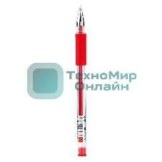 Ручка гелевая Deli Daily E6600SRed прозрачный, d=0.5мм, красные чернила, резиновая манжета