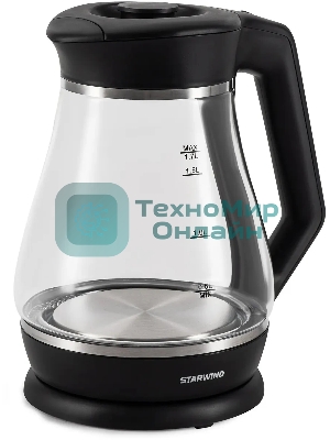 Чайник электрический Starwind SKS2035 1.7 л, 2200 Вт, черный