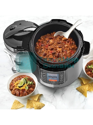 Скороварка-мультиварка электрическая Endever Vita-132, черный/стальной, мощность 1200 Вт, емкость 6л, 16 авторежимов работы, книга рецептов, 2 шт/уп.