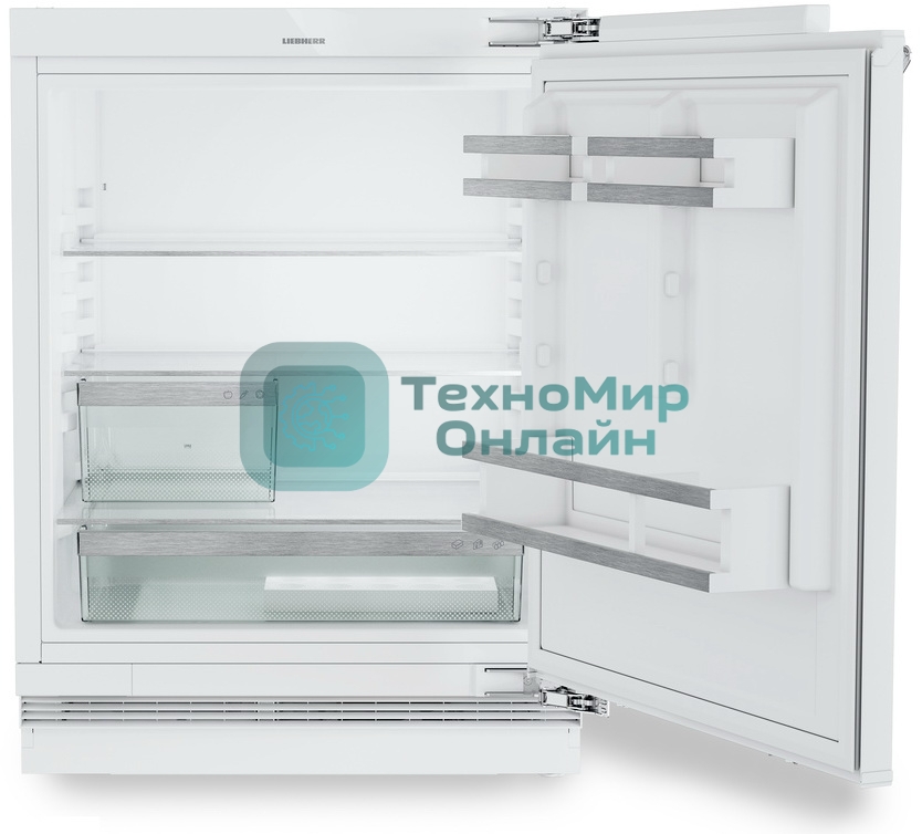 Встраиваемый холодильник Liebherr Pure, высота 82-88 см, door-on-door, без морозильного отделения, сенсорная электроника внутри камеры.