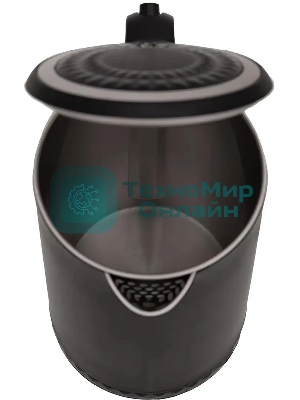 Чайник электрический Centek CT-0020 черный металл 1.7 л, 2200 Вт, бесшовная колба, двойные стенки