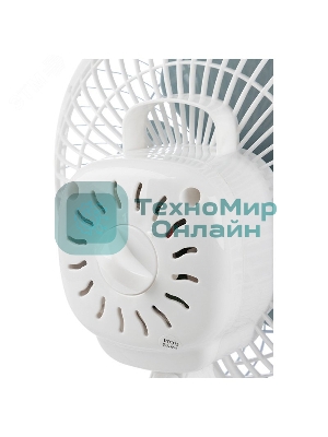 Вентилятор Energy EN-0602 белый/синий, настольный, 15 Вт, 2 скорости, 15 см, на прищепке