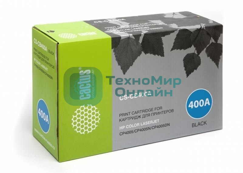Картридж лазерный Cactus CS-CB400AR черный (7500 стр.) для HP CLJ CP4005