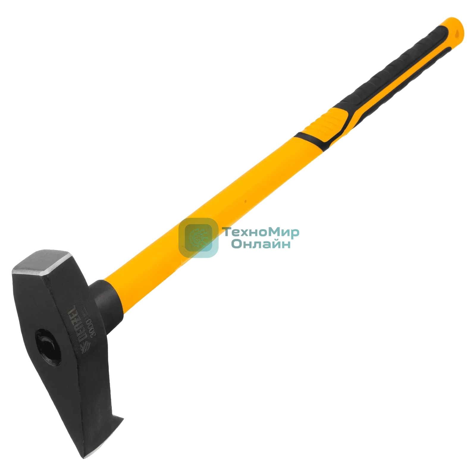 Колун-кувалда Denzel 3000 г, кованая, фибергласовая рукоятка c TPR покрытием, 880 мм
