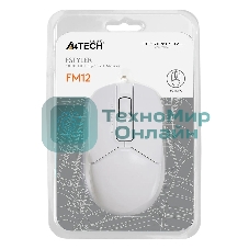 Мышь проводная A4Tech Fstyler FM12 белый, 1200 dpi, USB, кнопки - 3