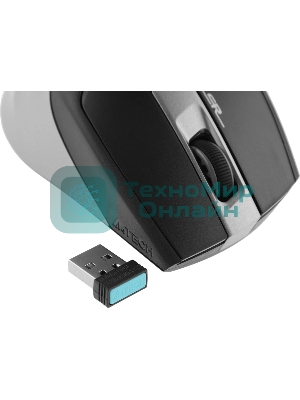 Мышь беспроводная A4Tech Fstyler FG35 серый/черный, 2000 dpi, радиоканал, USB, кнопки - 6