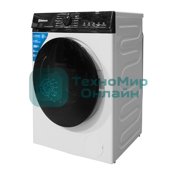 Стиральная машина SAKURA SA-8204W белый, загрузка фронтальная 6 кг, 1200 об/мин, класс A