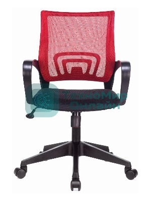 Кресло Бюрократ CH-695N/R/TW-11 красный/черный, сетка, 120 кг, механизм качания