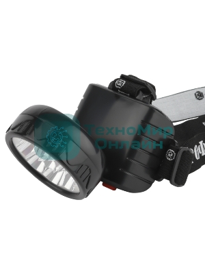 Фонарь налобный ЭРА светодиодный Трофи TG9 ударопрочный, 9 LED, 2 режима, аккумуляторный, черный