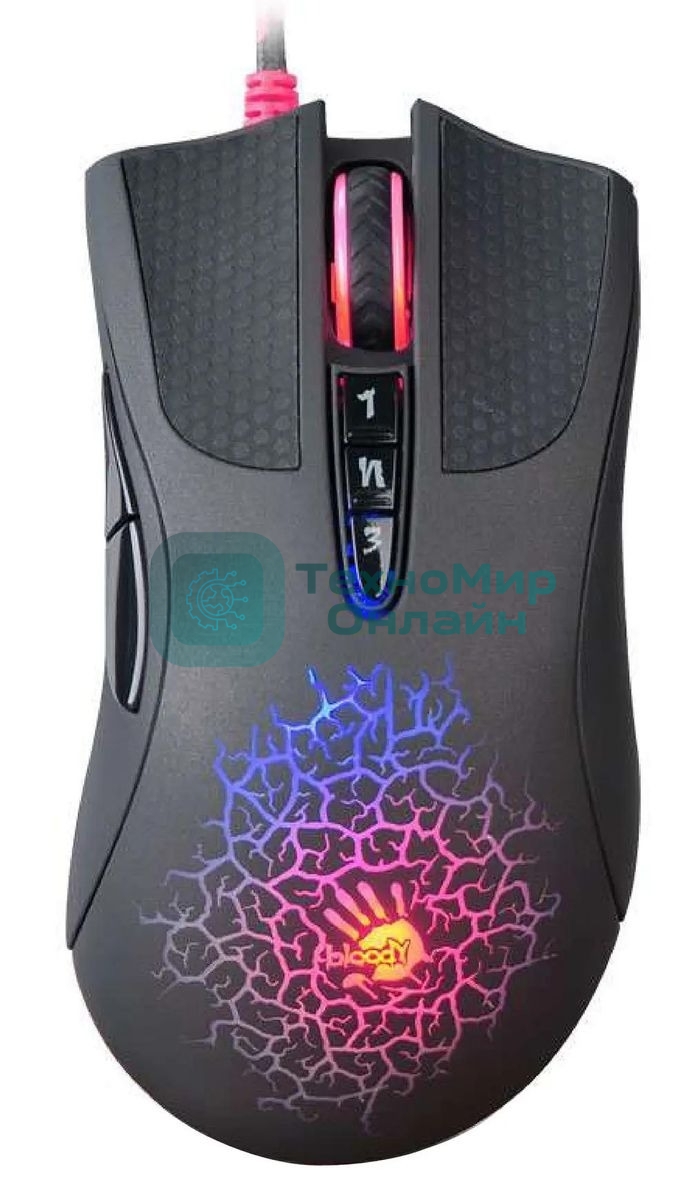 Мышь проводная A4Tech Bloody AL90 Blazing черный, 12000 dpi, USB, кнопки - 8