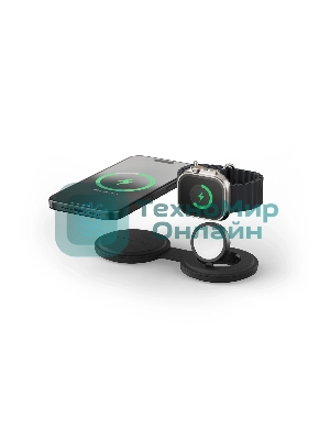 Переносное зарядное устройство Satechi Qi2 OntheGo 2-in-1 Wireless Charger, черный