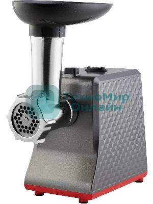 Мясорубка электрическая Hyundai HY-MG2114 графит/серебристый, 1800 Вт, 2.2 кг/мин, реверс, защита от перегрузки, насадки - 4