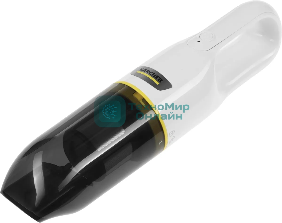 Пылесос ручной Karcher CVH 2 белый/черный, питание от аккумулятора, 70 Вт, уборка сухая, пылесборник контейнер 0.15 л