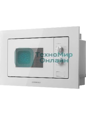 Микроволновая печь встраиваемая Maunfeld MBMO.20.1PGW белый, 20 л, 800 Вт, переключатели - поворотный механизм