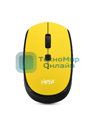 Мышь беспроводная HIPER HOMW-085 желтый, 1600 dpi, радиоканал, USB, кнопки - 4