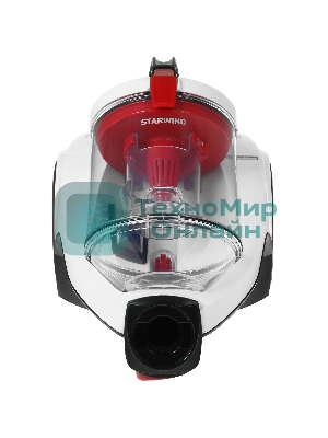 Пылесос Starwind SCV2082 белый/красный/черный, 350/2000 Вт, уборка сухая, пылесборник контейнер 3.5 л