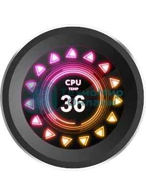 Водяное охлаждение для процессора SAMA Q60 Black (360мм, LED temp., черный, ARGb/Fans: 3x120мм, 86CFM, 30dBA, 2600RPM/Pump height 64мм, 30dBA, 2800RPM, Rad thickness 27мм/S: 1851, 1700, 1200, 20XX, 115X, AM5, AM4)