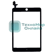 Сенсорное стекло (тачскрин) Ipad mini 3 (retina) + IC (A1599, A1600), черное
