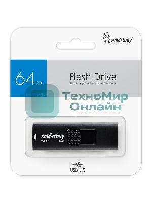 Флешка USB R/W SmartBuy R/W (SB064 Gb3FSK) UFD 3.0/3.1 064 Gb,Fashion Black черный