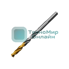 Сверло спиральное по металлу Denzel 5,5 x 93мм, Р6М5, Golden Tip