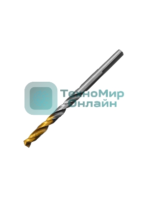 Сверло спиральное по металлу Denzel 5,5 x 93мм, Р6М5, Golden Tip