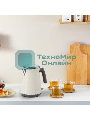 Электрочайник Tefal KI666AE0 молочный, 1.7 л, 2400 Вт, скрытый нагревательный элемент