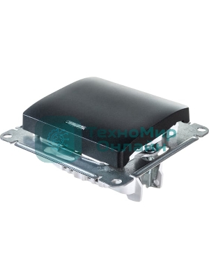 Выключатель 1-клавишныйс подсветкой, сх.1а, 10АХ, механизм, антрацит