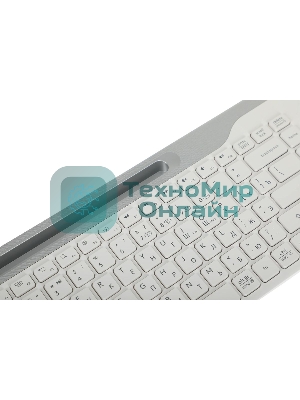 Клавиатура беспроводная A4Tech Fstyler FBK25, USB, Bluetooth/Радиоканал, белый/серый