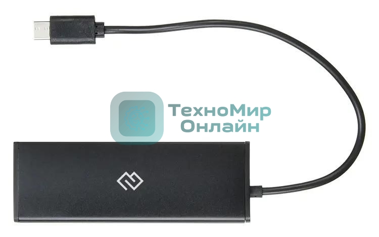 USB-концентратор Digma HUB-4U2.0-UC-B, USB-C, USB 2.0 4 порта, USB