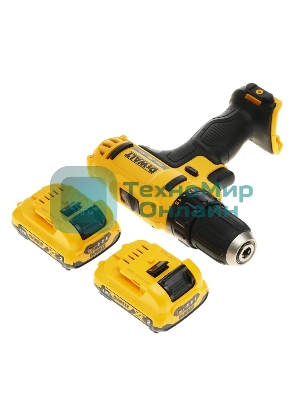 Дрель-шуруповерт DeWalt DCD710D2-QW, 10,8 В, 2 Ач, 24 Нм, щеточный