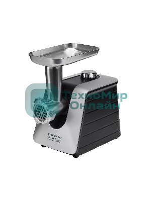 Мясорубка электрическая Polaris PMG 2561 черный, 2500 Вт, 2.7 кг/мин, реверс, защита от перегрузки, металлический лоток, насадки - 7