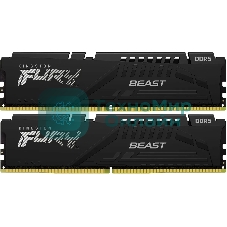 Оперативная память Kingston Fury Beast Black, DDR5, 64GB (2x32GB), 5200 MHz, CL40, с радиатором, чёрный