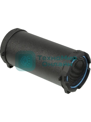 Колонка портативная Hyundai H-PAC220 черный/голубой 10W 1.0 BT/3.5Jack/USB