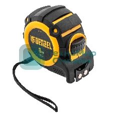 Рулетка Denzel 8м х 32мм, автоматич. фиксац., нейлон. покрытие, магнит. зацеп, двухстор. разметка