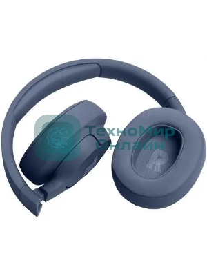 Беспроводные/проводные наушники JBL Tune 720BT синий, полноразмерные, Bluetooth + проводной, до 76 ч.