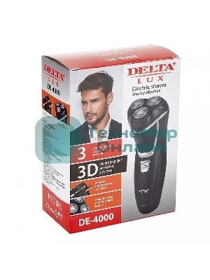 Электробритва для мужчин электрическая Delta LUX DE-4000 черный