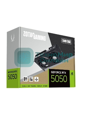 Видеокарта Zotac GAMING GeForce RTX 5050 TWIN EDGE, NVIDIA RTX 5050, 8 ГБ GDDR6, 128 бит, PCI-e 5.0, 1xHDMI, 3xDP, 2572 МГц