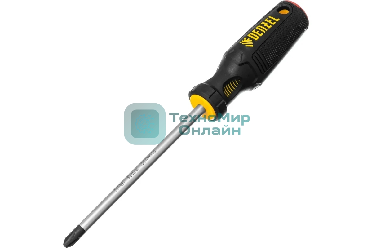 Отвертка Denzel PH3х150 мм, S2, 3к рукоятка