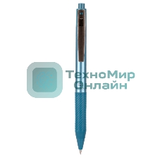 Ручка гелевая автоматическая Deli S18-BL синий, синие чернила, линия 0.5мм, резиновая манжета