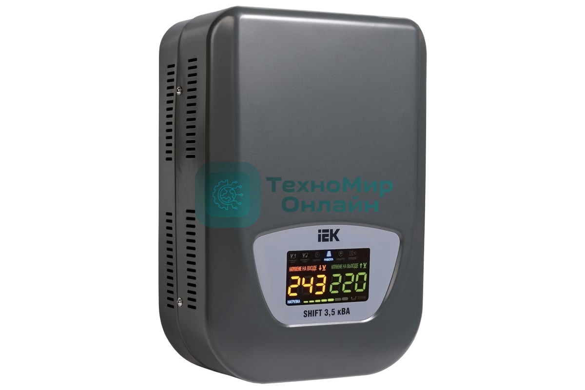Стабилизатор напряжения IEK IVS12-1-03500 настенный серии Shift 3,5 кВА IEK