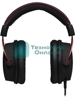 Гарнитура HyperX Cloud Alpha чёрный-красный, проводная, 2 x 3.5 мм, съёмный микрофон с шумоподавлением, регулятор громкости на кабеле